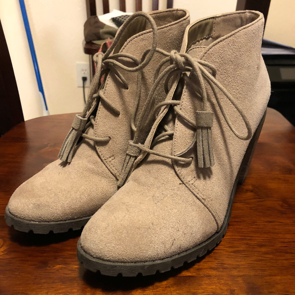 Tan ankle boots